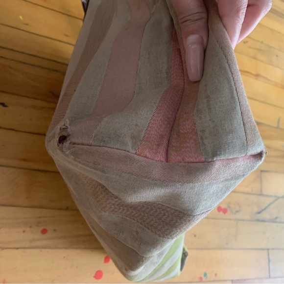 Longchamp unique Striped Canvas Tote Bag - Picture 9 of 11